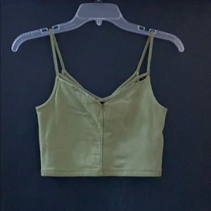 Army green Hollister Crop Top
